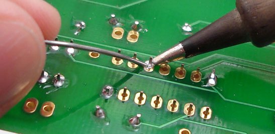 soldering through holes